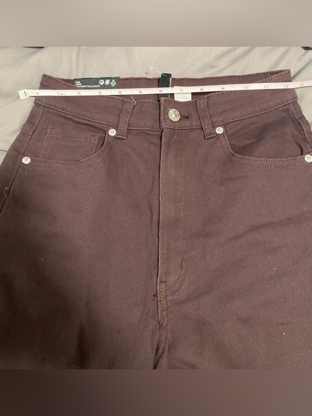 NWT H&M Dark Brown Wide-Leg Jeans - Picture 6 of 8